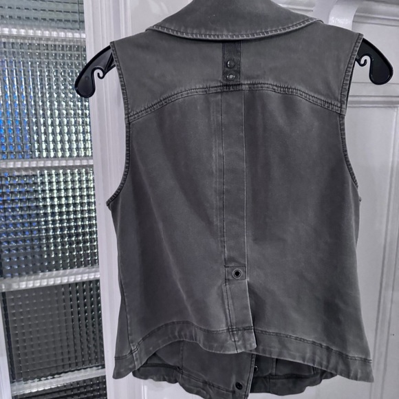 Anthropologie Marrakech Green Sleeveless Zip Up Vest Jacket Pockets Cotton  Sz S - Picture 2 of 9